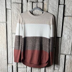 Pink Clover Multitone Crew Neck Sweater